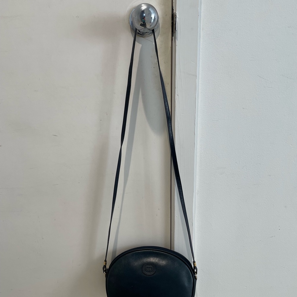 Vintage Gucci GG Leather Crossbody Bag Navy - Picture 7 of 13